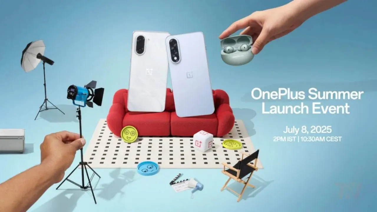 OnePlus Nord 5, Nord CE5 & Buds 4 Go Live in India on July 8 – Snapdragon 8s Gen 3, 144 Hz & Hi‑Res Audio